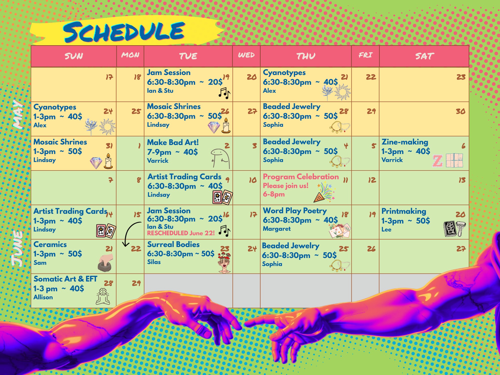 Art-a-Thon 2026 Schedule